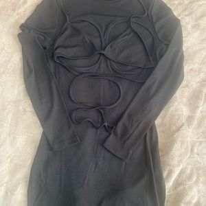 Black mini dress